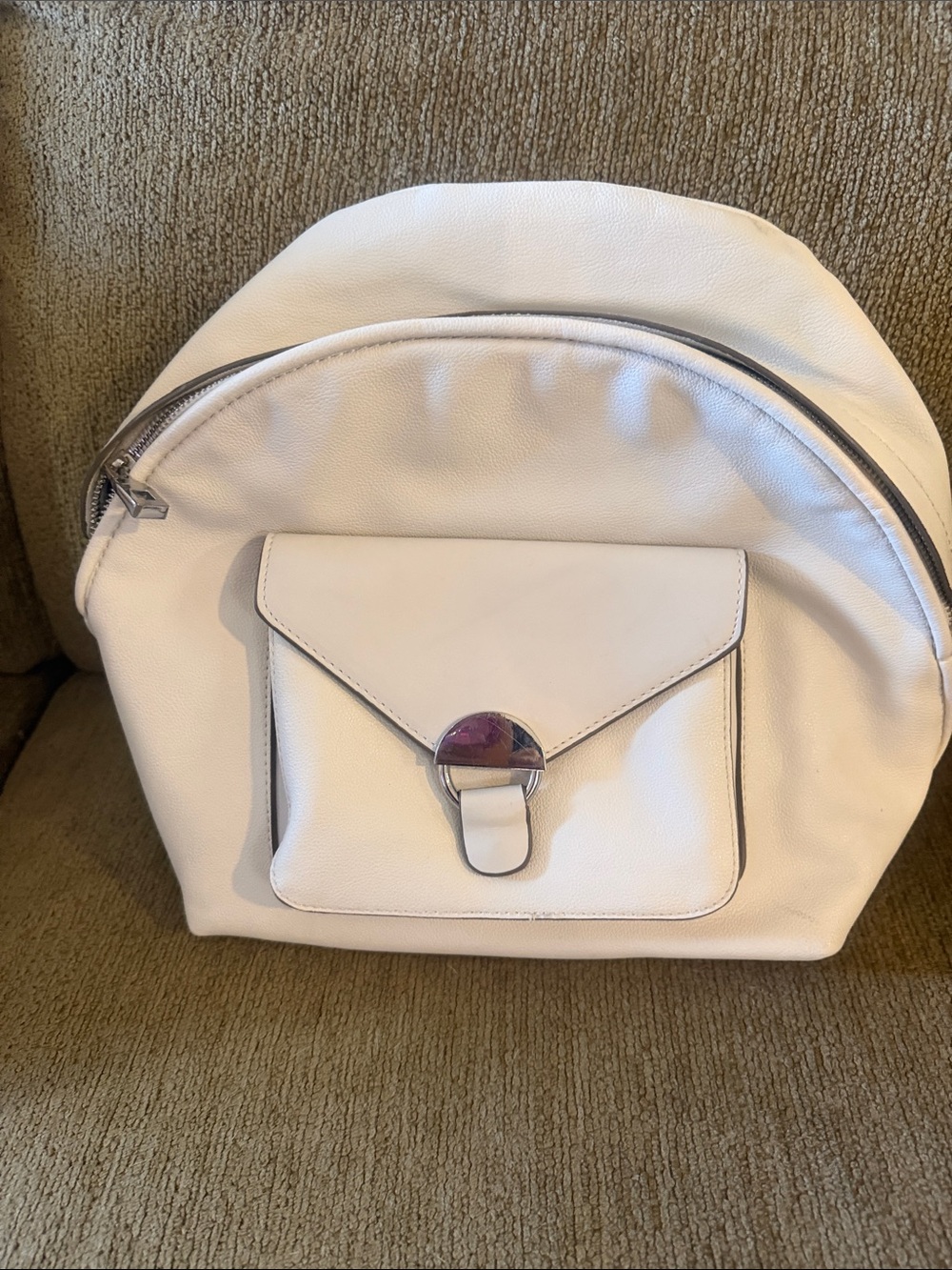 Zara Cream Backpack/Purse